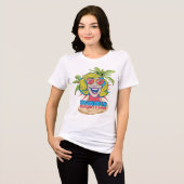 Groovy Summer Vibes Smiley T-Shirt für Lehrer Tri-Blend Shirt (Vorderseite voll)