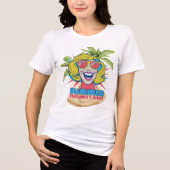 Groovy Summer Vibes Smiley T-Shirt für Lehrer Tri-Blend Shirt (Vorderseite)