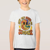 Groovy Summer Vibes Smiley T-Shirt Tri-Blend Shirt (Vorderseite)
