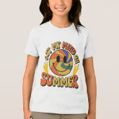 Groovy Summer Vibes Smiley T-Shirt Tri-Blend Shirt (Vorderseite)