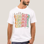 Groovy Summer Women Männer Kinder Hallo Sommerurla T-Shirt (Vorderseite)