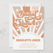 Groovy Sunshine Bohemisch Retro Brautparty Einladung (Vorderseite)