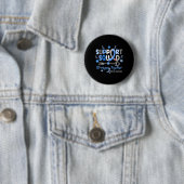 Groovy Support Squad Blue Ribbon Diabetes Awarenes Button (Beispiel)