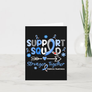 Groovy Support Squad Blue Ribbon Diabetes Awarenes Karte
