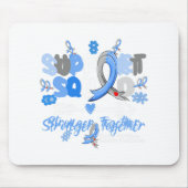 Groovy Support Squad Blue Ribbon Diabetes Awarenes Mousepad (Vorne)