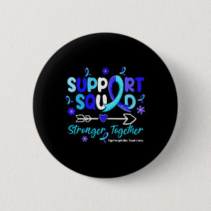 Groovy Support Squad Blue Ribbon Hydrocephalus Awa Button