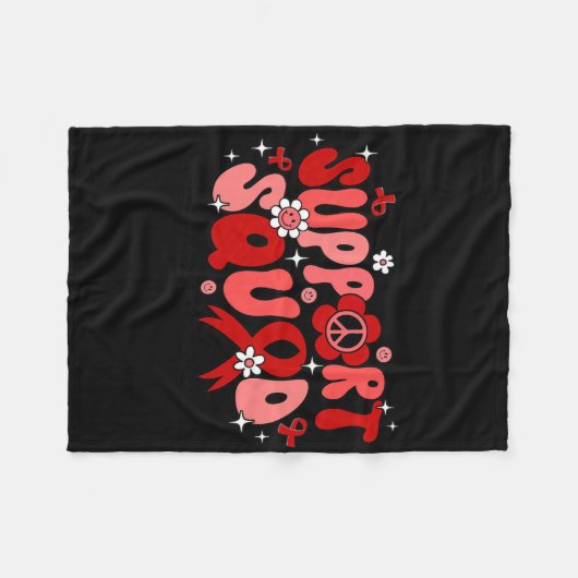 Groovy Support Squad Brain Aneurysm Awareness Gift Fleecedecke (Vorderseite (Horizontal))
