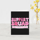 Groovy Support Squad Breast Cancer Awareness Pink Karte (Gelbe Blume)