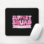 Groovy Support Squad Breast Cancer Awareness Pink Mousepad (Mit Mouse)