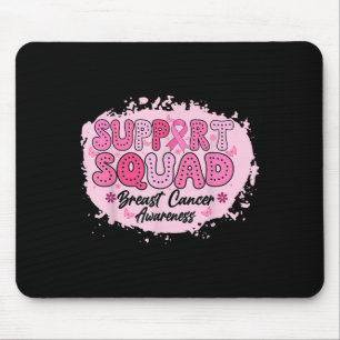 Groovy Support Squad Breast Cancer Awareness Pink Mousepad
