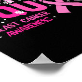 Groovy Support Squad Breast Cancer Awareness Pink Poster (Ecke)
