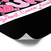 Groovy Support Squad Breast Cancer Awareness Pink Poster (Ecke)