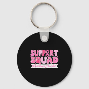 Groovy Support Squad Breast Cancer Awareness Pink Schlüsselanhänger