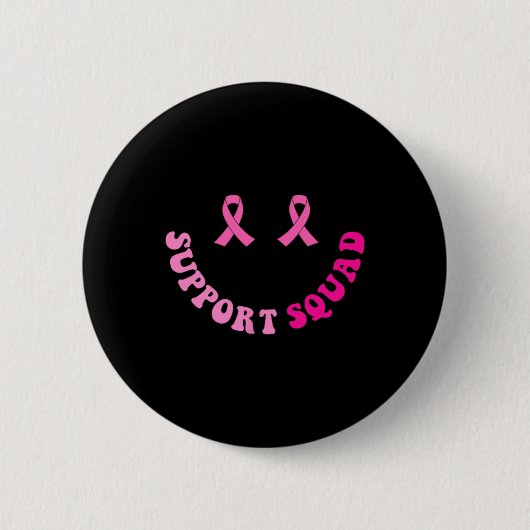 Groovy Support Squad Brustkrebs Bewusstsein 2 Kind Button (Vorderseite)