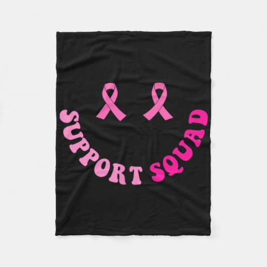 Groovy Support Squad Brustkrebs Bewusstsein 2 Kind Fleecedecke (Vorderseite)