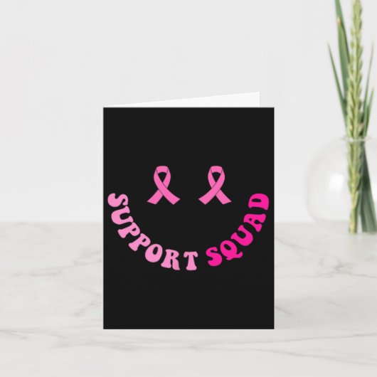 Groovy Support Squad Brustkrebs Bewusstsein 2 Kind Karte (Vorderseite)