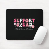 Groovy Support Squad Brustkrebs Bewusstsein weiß Mousepad (Mit Mouse)