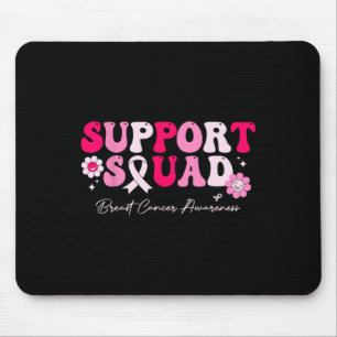 Groovy Support Squad Brustkrebs Bewusstsein weiß Mousepad