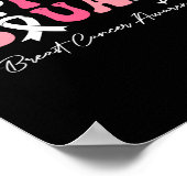 Groovy Support Squad Brustkrebs Bewusstsein weiß Poster (Ecke)