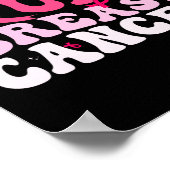 Groovy Support Squad Brustkrebs Bewusstsein weiß Poster (Ecke)