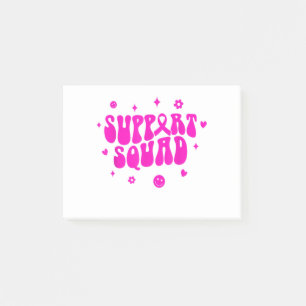 Groovy Support Squad Brustkrebs Bewusstsein, wir Post-it Klebezettel