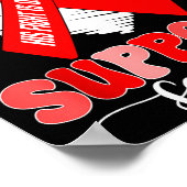 Groovy Support Squad His Fight Is Our Fight Heart Poster (Ecke)