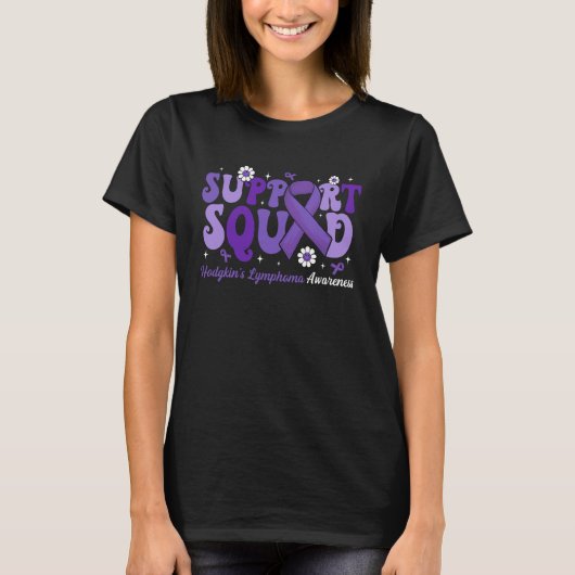 Groovy Support Squad Hodgkin-Lymphom-Bewusstsein T-Shirt (Vorderseite)