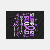 Groovy Support Squad Lila Ribbon Fibromyalgia Aw Fleecedecke (Vorderseite (Horizontal))