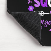 Groovy Support Squad Lila Ribbon Fibromyalgia Aw Mousepad (Ecke)