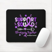 Groovy Support Squad Lila Ribbon Fibromyalgia Aw Mousepad (Mit Mouse)