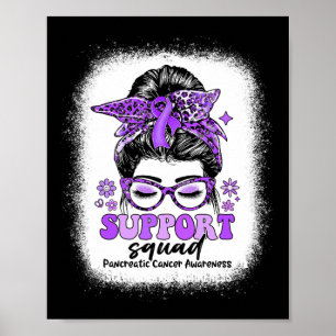 Groovy Support Squad Messy Bun Bauchspeicheldrüsen Poster