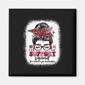 Groovy Support Squad Messy Bun Brain Aneurysm Magnet (Vorne)