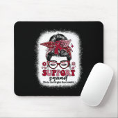 Groovy Support Squad Messy Bun Brain Aneurysm Mousepad (Mit Mouse)