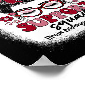 Groovy Support Squad Messy Bun Brain Aneurysm Poster (Ecke)