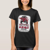 Groovy Support Squad Messy Bun Brain Aneurysm T-Shirt (Vorderseite)