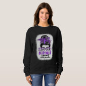 Groovy Support Squad Messy Bun Epilepsy Awareness Sweatshirt (Vorne ganz)