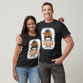 Groovy Support Squad Messy Bun Leukemia Bewusstsei T-Shirt (Unisex)