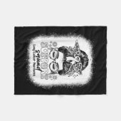 Groovy Support Squad Messy Bun Lung Cancer Awarene Fleecedecke (Vorderseite (Horizontal))