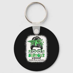 Groovy Support Squad Messy Bun Niere Krankheit Schlüsselanhänger