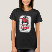 Groovy Support Squad Messy Bun Stroke Awareness T-Shirt (Vorderseite)
