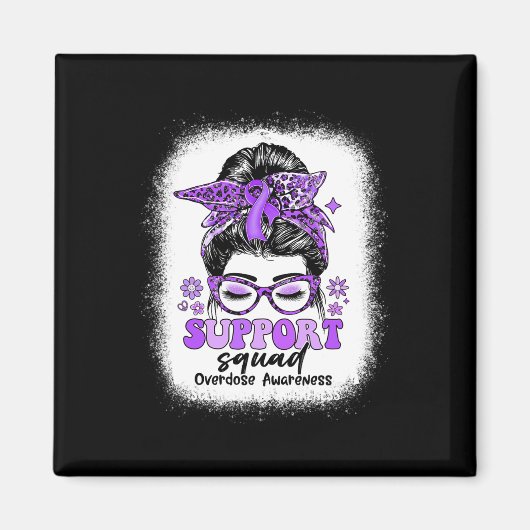 Groovy Support Squad Messy Bun Überdosierung Bewus Magnet (Vorne)