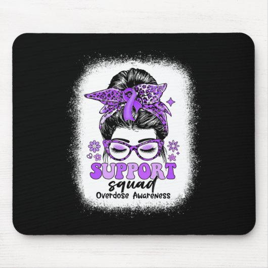 Groovy Support Squad Messy Bun Überdosierung Bewus Mousepad (Vorne)