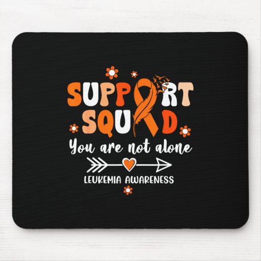 Groovy Support Squad Orange Band Leukämie-Bewussts Mousepad (Vorne)