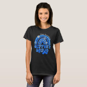 Groovy Support Squad Rainbow Leopard Ataxia Awaren T-Shirt (Vorne ganz)