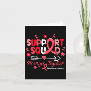 Groovy Support Squad Red Ribbon Blood Cancer Aware Karte