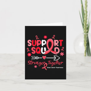 Groovy Support Squad Red Ribbon Blood Cancer Aware Karte