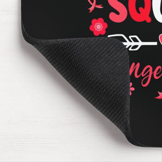 Groovy Support Squad Red Ribbon Blood Cancer Aware Mousepad (Ecke)