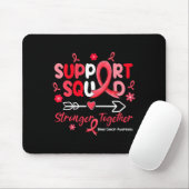 Groovy Support Squad Red Ribbon Blood Cancer Aware Mousepad (Mit Mouse)