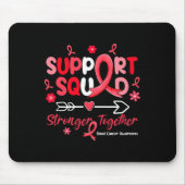Groovy Support Squad Red Ribbon Blood Cancer Aware Mousepad (Vorne)