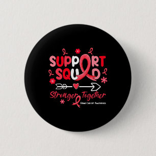 Groovy Support Squad Rotes Band Blutkrebsbewusstse Button